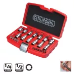 25-Piece Internal And External Torx Bit Set 1/4'' And 1/2'' – Ceta Form, Made In Turkey, Model: C20-...