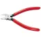 Standard Side Cutting Pliers, 160 Mm, Red Handle, Light-duty For Plastic, Ceta Form, Model E09-44-0160