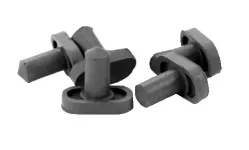 Rubber Door Silencer For Wood Door, 1/8" Width X 3/4" Length, Gray Finish (Packet Of 100)