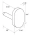 Rubber Door Silencer For Wood Door, 1/8" Width X 3/4" Length, Gray Finish (Packet Of 100)