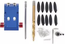 Pocket Hole Jig With Drill Bits, Hole Plugs, Screws