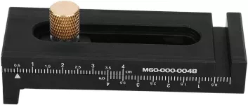 Depth Measuring Ruler, Woodworking Line Ruler, Black Aluminum Brass Marking Gauge Depth Measuring Ru...