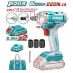TOTAL Cordless Impact Driver & Wrench 20V / 2Ah (TIWLI20208)