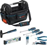 Bosch Open Tool Bag And 8 Bosch Professional Hand Tools