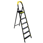 Metal Ladder, 5 Steps, 1.3 Meters, Wide D-shaped Design, With Strong Plastic Platform And Anti-slip ...