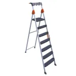 Metal Ladder, 6 Steps, 1.5 Meters, Wide D-shaped Design With A Multi-purpose Cover, 150 Kg Load Capa...
