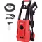 MPT High PRESSURE Washer BROOM 125 BAR ON WHEELS 1400 WATT DRAINAGE RATE 6.5 AND 5.5 LITERS 5 METER HOSE AND SOAP TANK MHPW1403