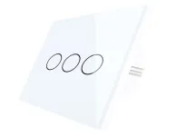 WIFI Smart Touch Wall Switch 3 Gang 10A White MOES