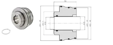 Lidering Mechanical Seal - 35 Mm - Replacement To Flygt Seal Reference : AP3 35 (UUVGFUU) - All Met...