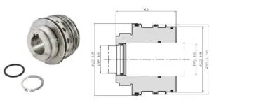 Lidering Mechanical Seal 45mm Replacement For Flygt Pump All Metal - Not Plastic Model: AP4 45 (UUV...
