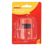 Amtech Hose Connector With Shut-Off, 1/2-Inch