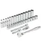 MILWUAKEE 3/8 Drive 32 Pc Ratchet + Socket Set Metric