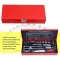 22 Pcs 3/8” Dr. Socket Wrench Set, Professional CRV SAE & Metric Sockets, Quick-Release Ratchet, Universal Joint, Extension Bars, Premium Carry Tool C