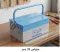 Tool Box 35cm - 1 Layer Tool Storage Box, Enlarged Style- Blue X Grey,