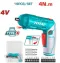 TOTAL Tools 4V Cordless Screwdriver + 19 Bits – Without Charger