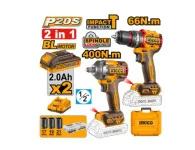 INGCO 20V 66N Cordless Hammer Drill With 2/1" Screwdriver And Screwdriver