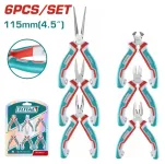 TOTAL MINI PLIERS SET 4.5 Inches 6 PC