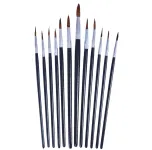 12 Piece Fine Pointed Tip Art Brush Set AMTECH