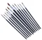 12 Piece Fine Pointed Tip Art Brush Set AMTECH