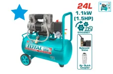 Total Tools Silent Air Compressor 24L 1.5HP
