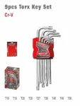 WISEUP 9-Piece Extra-Long Torx Key Set