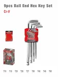 WISEUP 9-Piece Long Ball End Hex Key Set