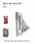 WISEUP 8-Piece Folding Hex Key Set