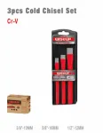WISEUP 3pcs Cold Chisel Set