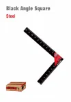 WISEUP Black Steel Angle Square – 200 × 300 × 1.8 Mm