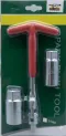 Spark Plug Socket Wrench Set, Spark Plug Removal Tool, Spark Plug Spanner, T Bar Socket Wrench- 16mm 21mm- Red