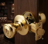 400T 3 Tylo Keyed Entry Knob - Polished Brass Gold