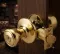 400T 3 Tylo Keyed Entry Knob - Polished Brass Gold