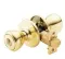 400T 3 Tylo Keyed Entry Knob - Polished Brass Gold