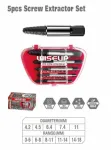 WISEUP 5-Piece Easy Out Extractor Set 3–18 Mm