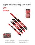 WISEUP 10-Piece Reciprocating Saw Blade Set