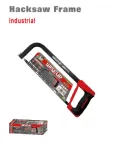 WISEUP 300mm Heavy Duty Metal Frame Hacksaw With Rubber Handle
