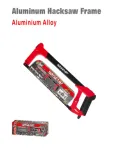 WISEUP Heavy Duty Aluminum Hacksaw Frame With Rubber Handle 12"