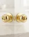 740CA 3 SMT RCAL RCS Brass Circa Entry Knob With Emergency Key - Polished Brass Gold