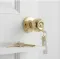 740CA 3 SMT RCAL RCS Brass Circa Entry Knob With Emergency Key - Polished Brass Gold