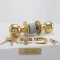 740CA 3 SMT RCAL RCS Brass Circa Entry Knob With Emergency Key - Polished Brass Gold