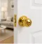 740CA 3 SMT RCAL RCS Brass Circa Entry Knob With Emergency Key - Polished Brass Gold