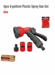 WISEUP 4pcs 8-Pattern Plastic Spray Gun Set 1/2" & 3/4"