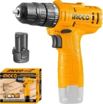 INGCO 12V Cordless Drill, Cordless Drilling Machine With 1.5 Battery And Drill Bit, 20Nm,0.8-10Mm,15...