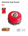 WISEUP Heavy Duty Twisted Cup Wire Brush 3" M14
