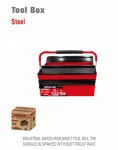 WISEUP Metal Tool Box 530mm 5 Large Drawers