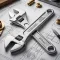 Carbon Steel Full Polish Adjustable Wrench - 10"